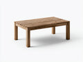 Mesas de jardín de madera 110x65x45 cm madera natural con tablero de listones estilo rústico
